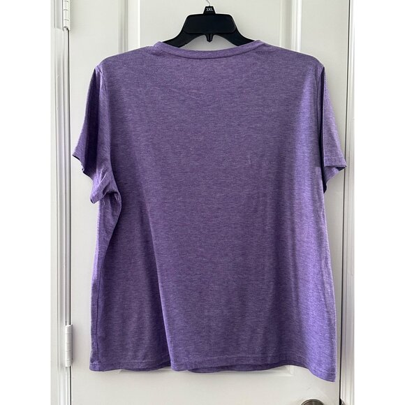 Purple "Be Kind" Graphic Tee With Leopard Print Heart - Picture 2 of 4